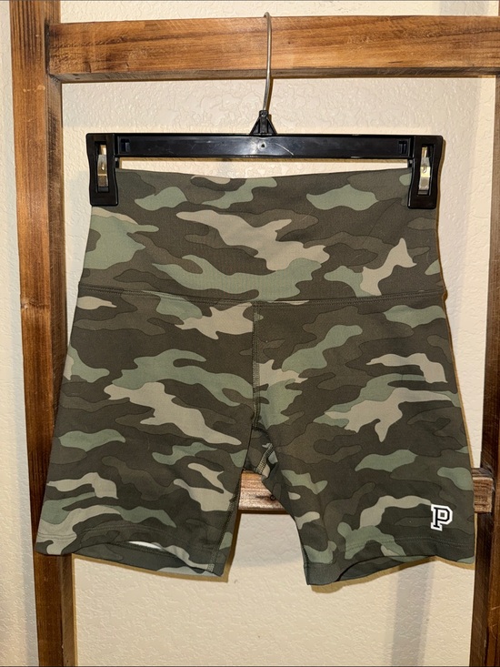 PINK Victoria's Secret Pants - PINK Victoria's Secret Camo High-Waist Athletic Bike Shorts